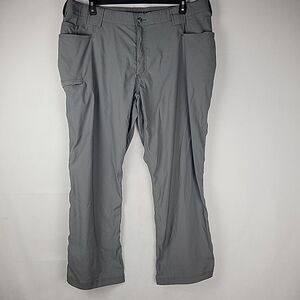 Duluth Trading Dry on the Fly Pants Mens 42x30 Gray Cargo Flex Nylon Hiking
